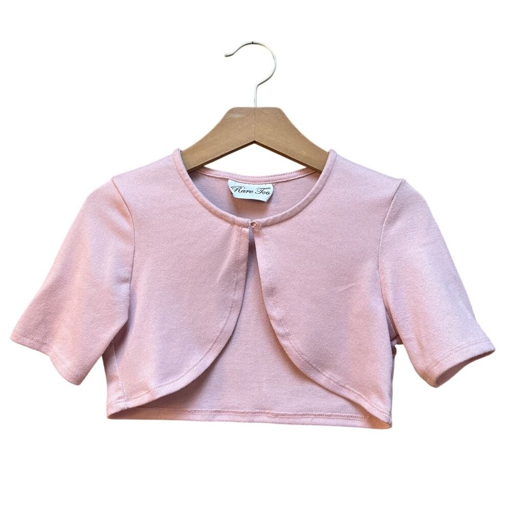 Rare Too Pink Short Sleeve Shrug Cardigan For Girls Size 6